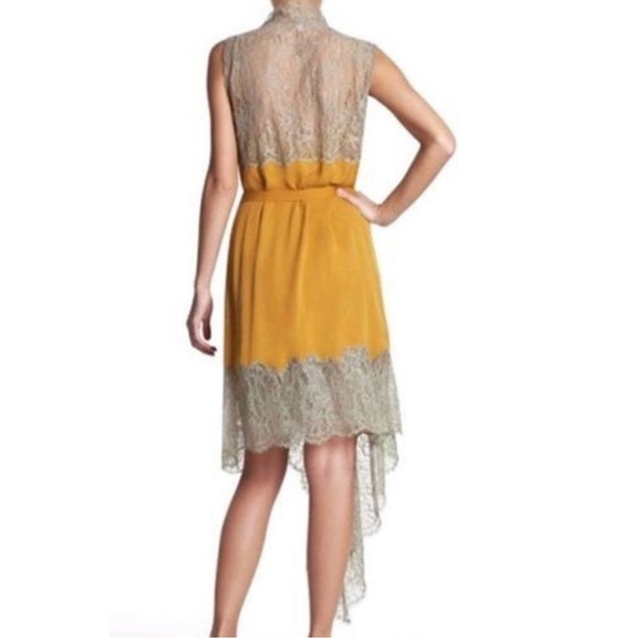 BCBG MaxAzria Runway Silk Lace Wrap Dress - Picture 2 of 15